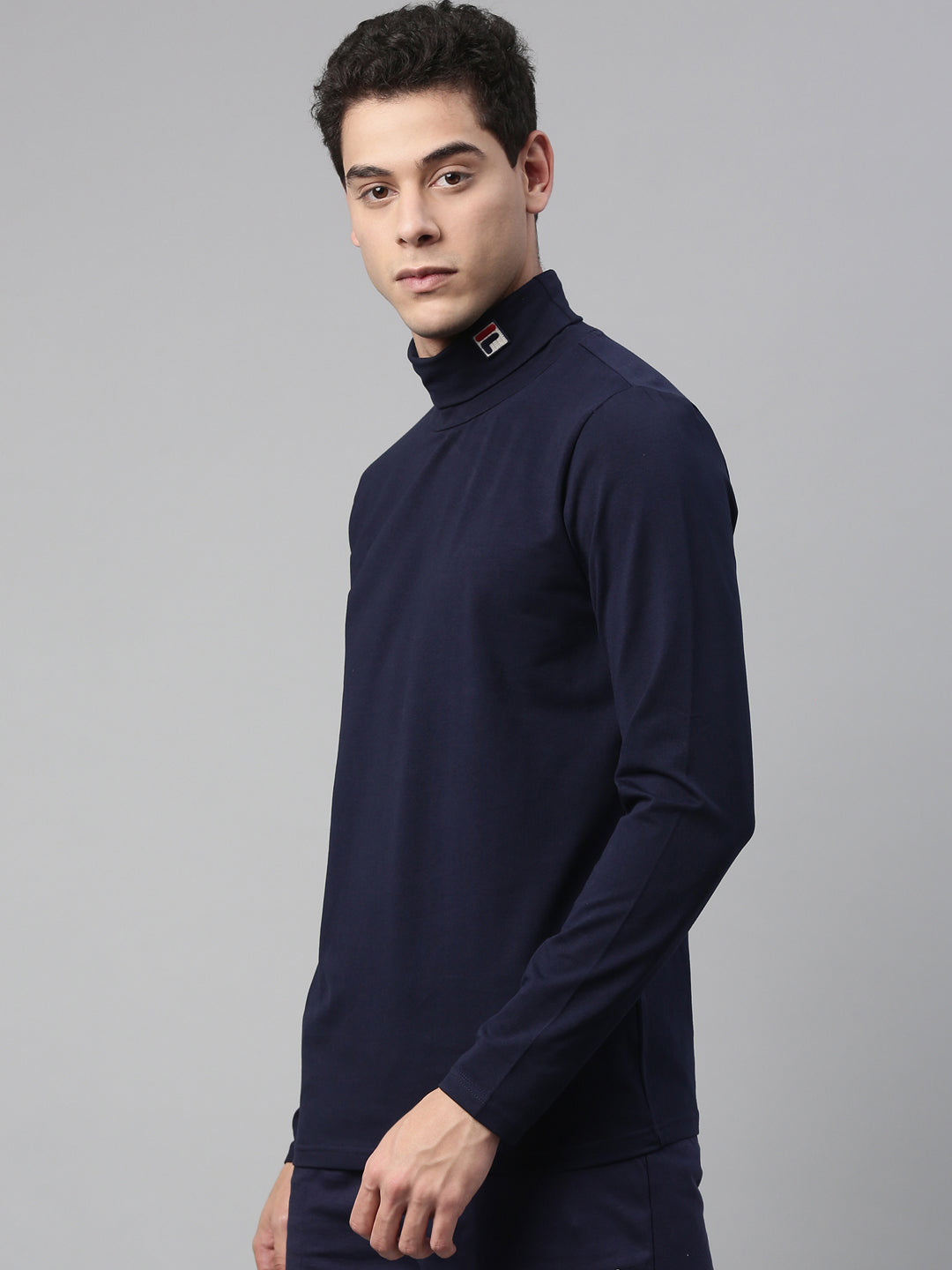 Fila White 19Th Roll Neck Men's Logo T-Shirt