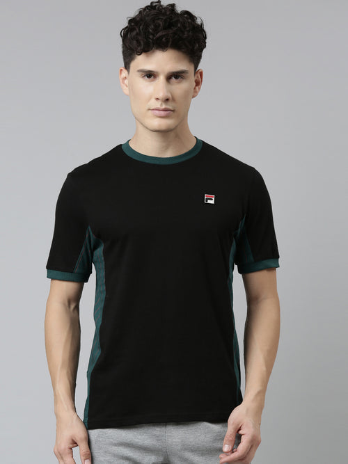 Fila Black Warner Men's Cut and Sew T-Shirt