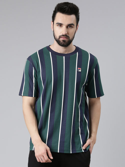 Fila White Wolfgang Men's Stripes T-Shirt