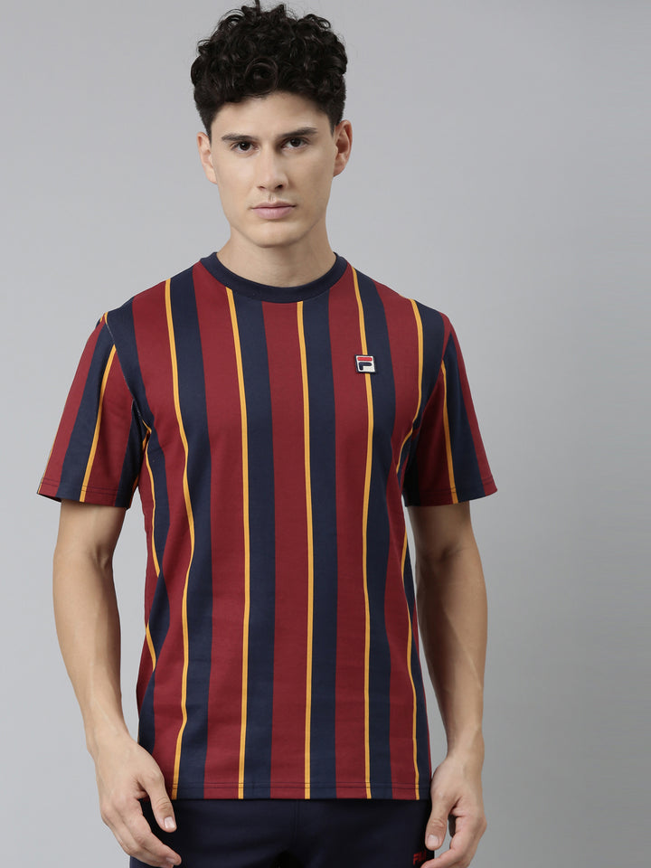 Fila Black Wolfgang Men's Stripes T-Shirt