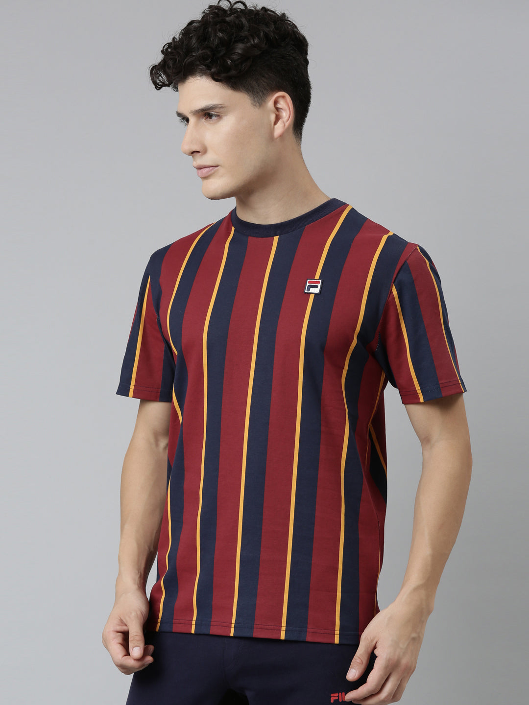 Fila Black Wolfgang Men's Stripes T-Shirt