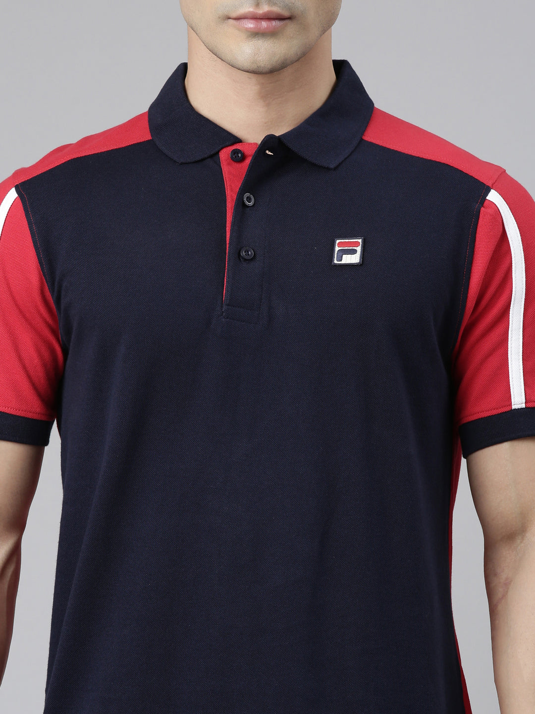 Fila Red Franklin Men's Cut and Sew Polos