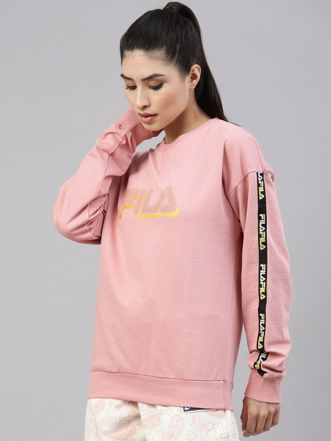 Fila Black Gianna Women's Crew Sweatshirt