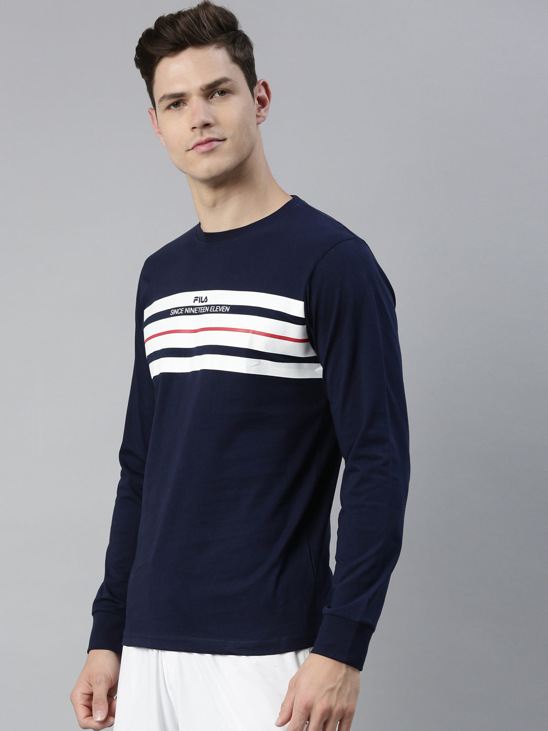 Fila White Caro Men's Graphic T-Shirt