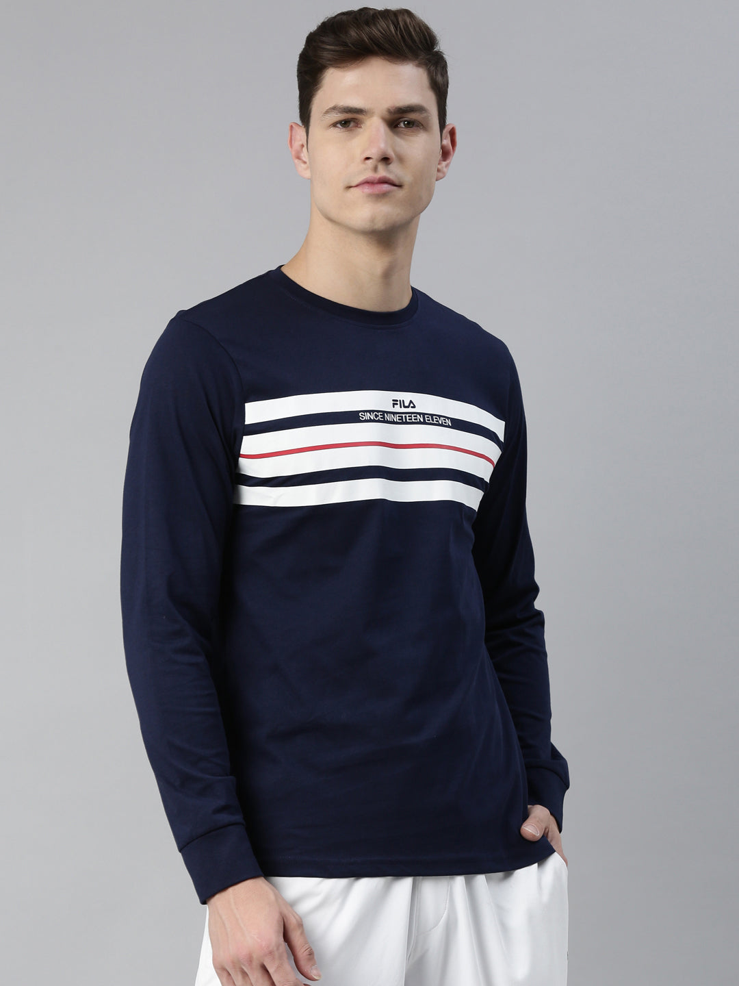 Fila White Caro Men's Graphic T-Shirt