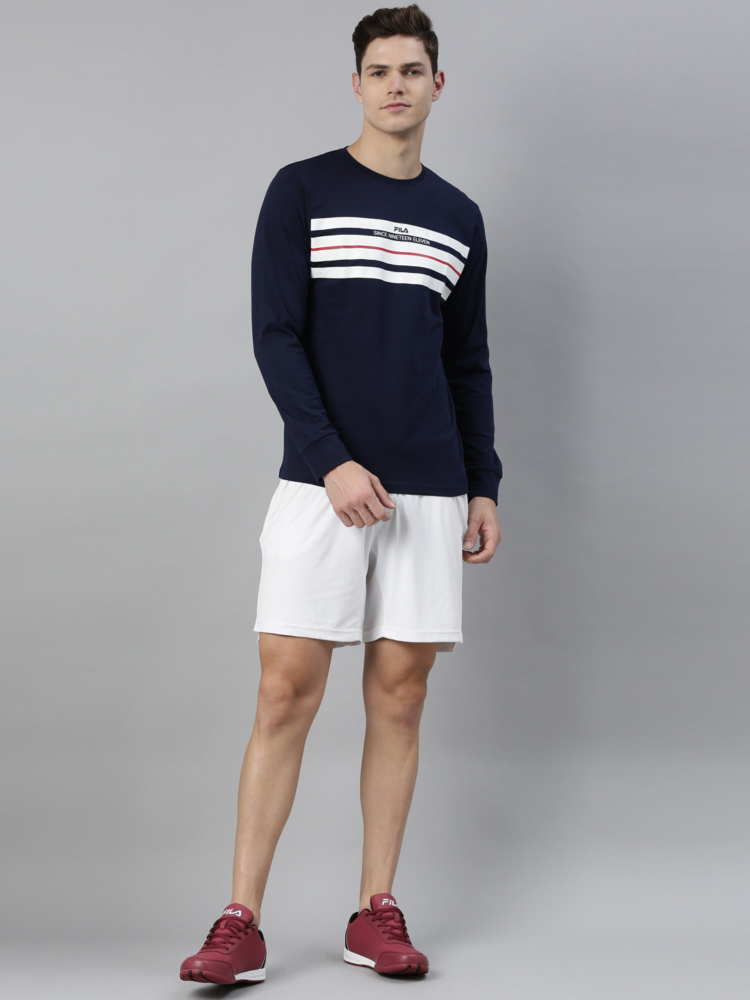 Fila White Caro Men's Graphic T-Shirt
