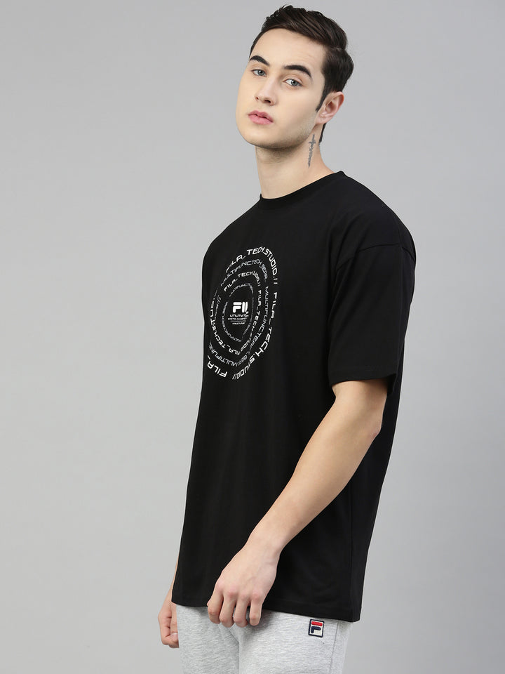 Fila Black Jeff Men's Graphic T-Shirt