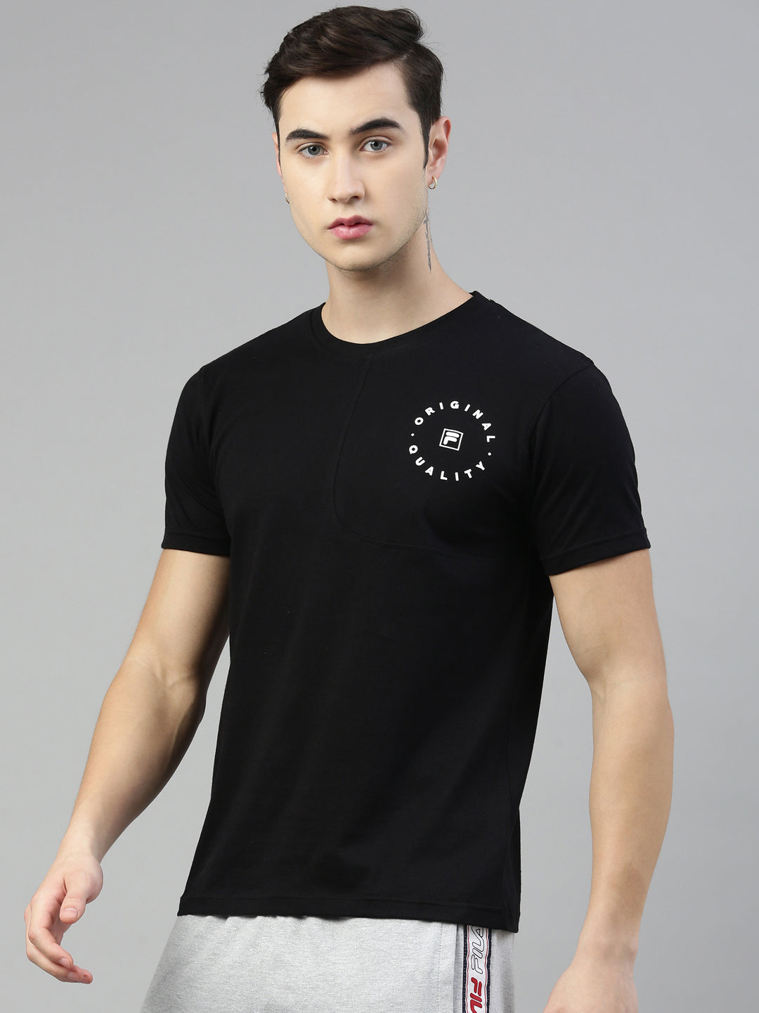 Fila Grey Hank Men's Cut and Sew T-Shirt