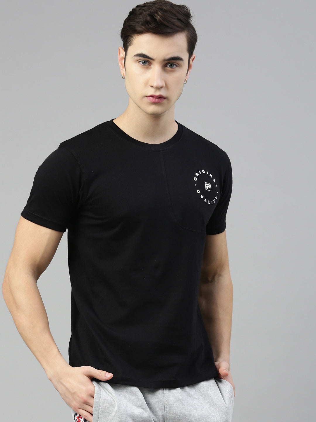 Fila Grey Hank Men's Cut and Sew T-Shirt