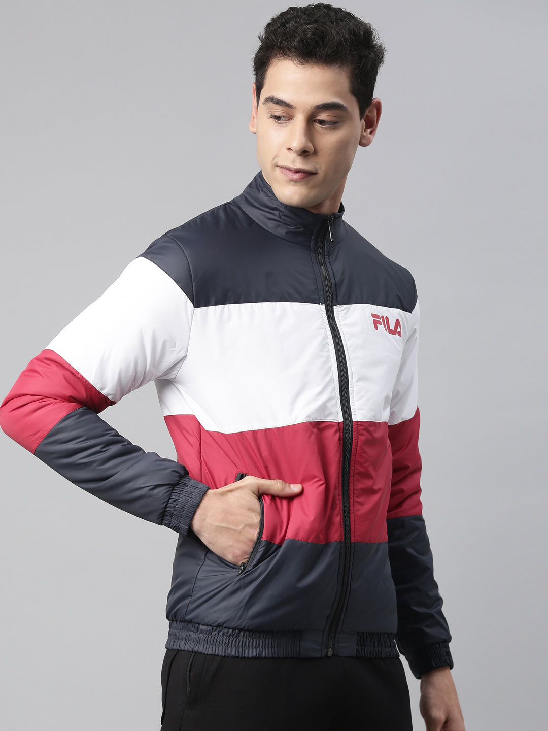 Fila Black Matthew Men's Quilted Jacket