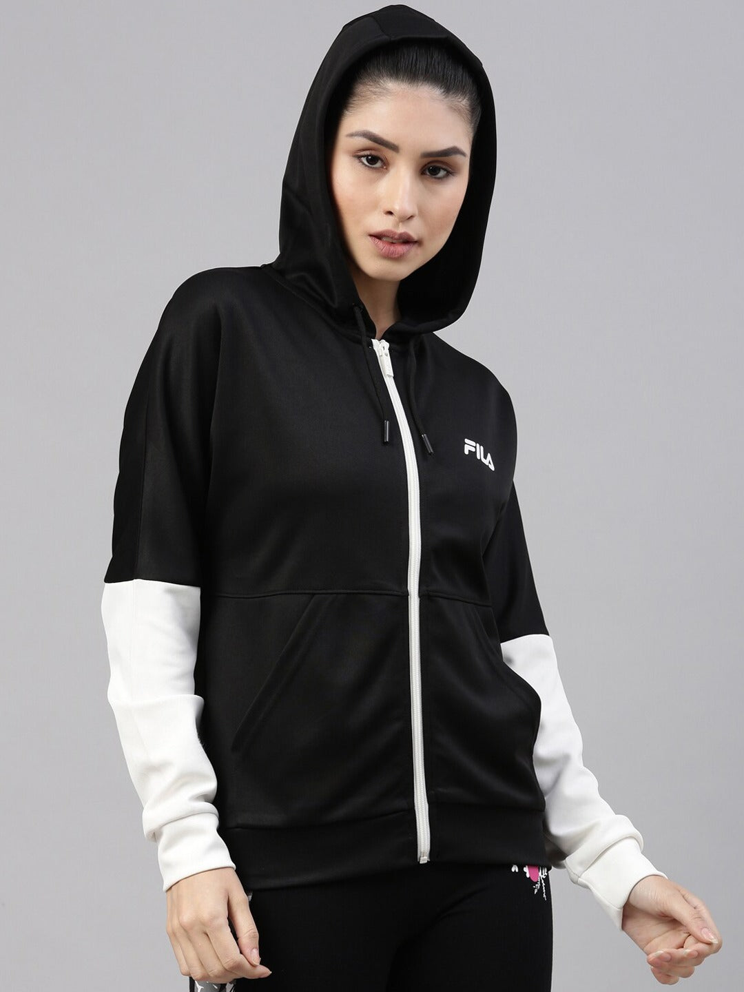 Fila Black Nadia JKT Women's Cut and Sew Track Jacket