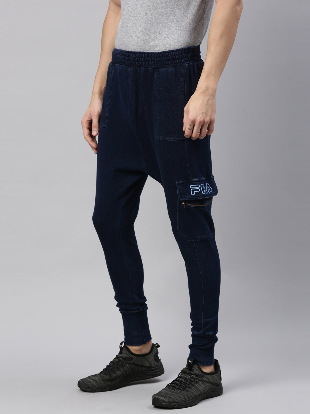 Fila White Bran Men's Ribbed Jogger