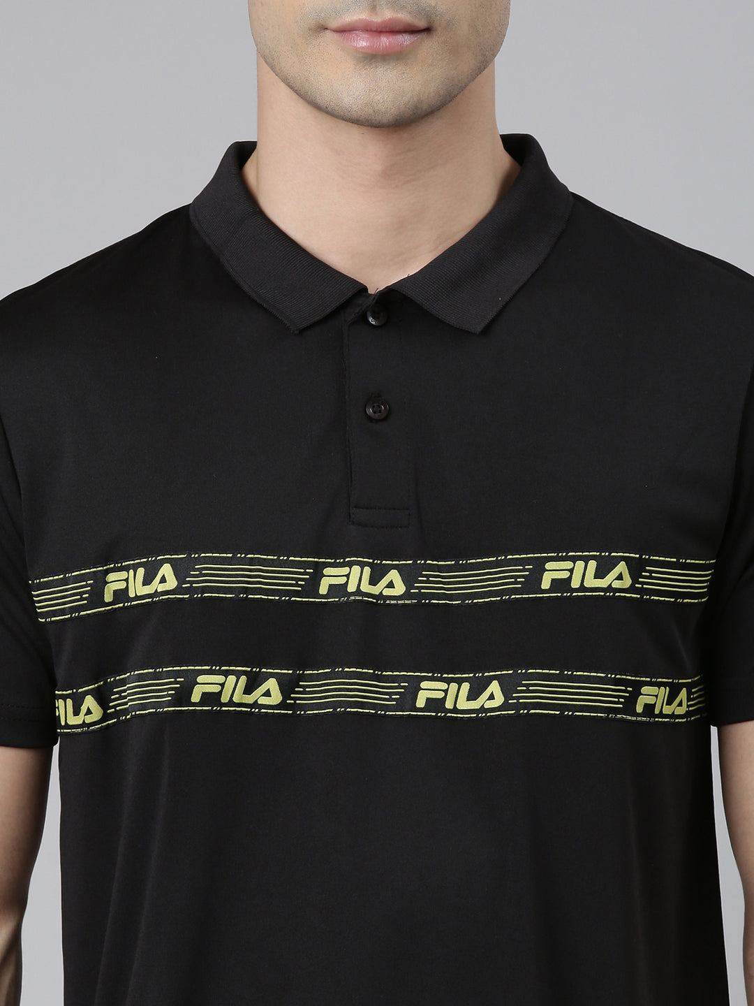 Fila Light Green Palio Men's Graphic Polos
