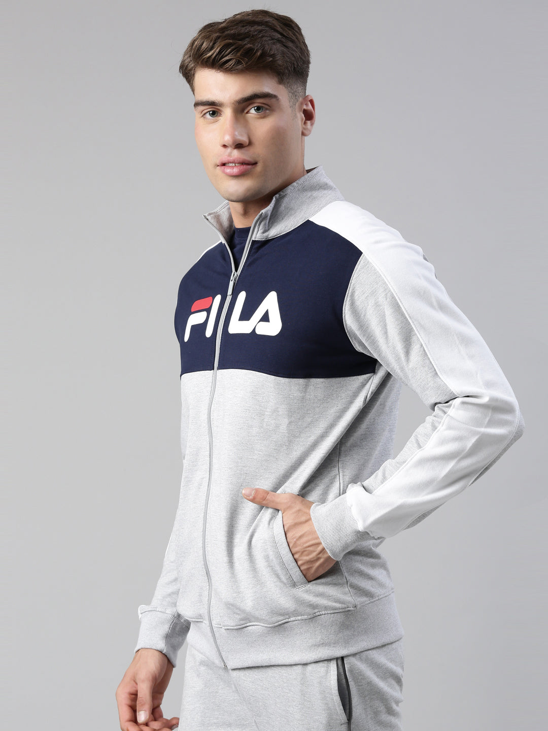 Fila Blue Junaid Jkt Men's Cut and Sew Track Jacket
