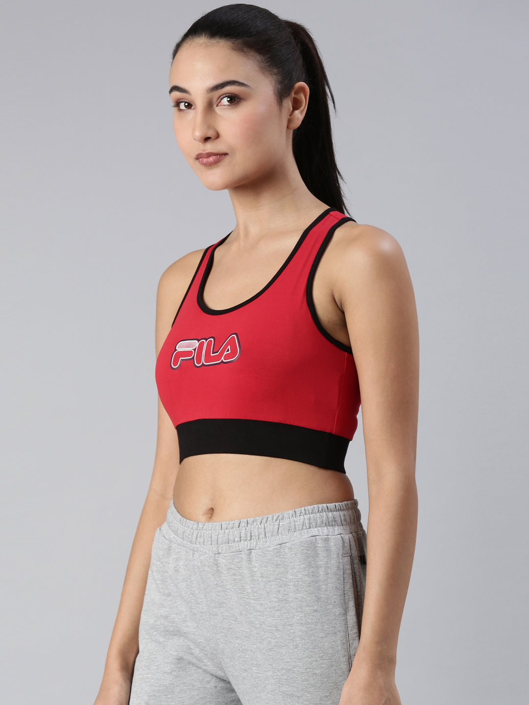 Fila Black Osheen Women's Sports Bra