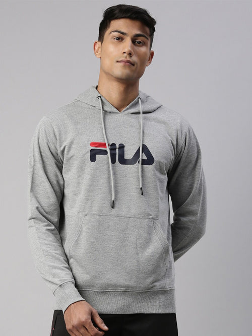 Fila Black Hornbill Men's Logo Hoodie