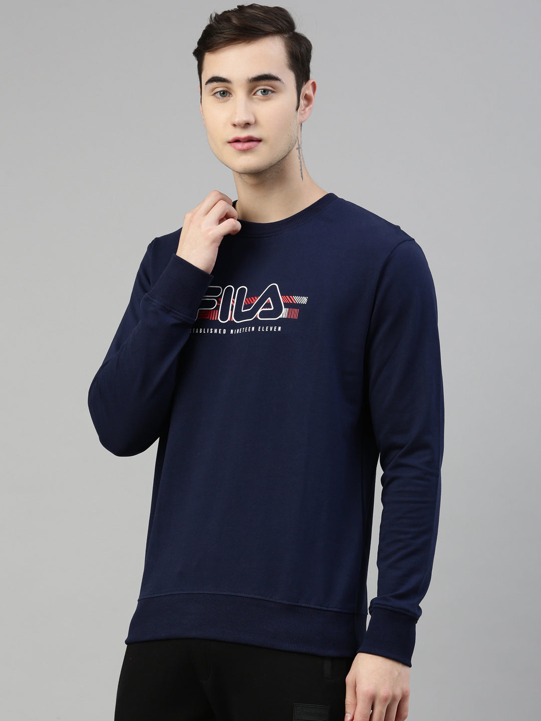 Fila Black Keith Men's Crew Sweatshirt
