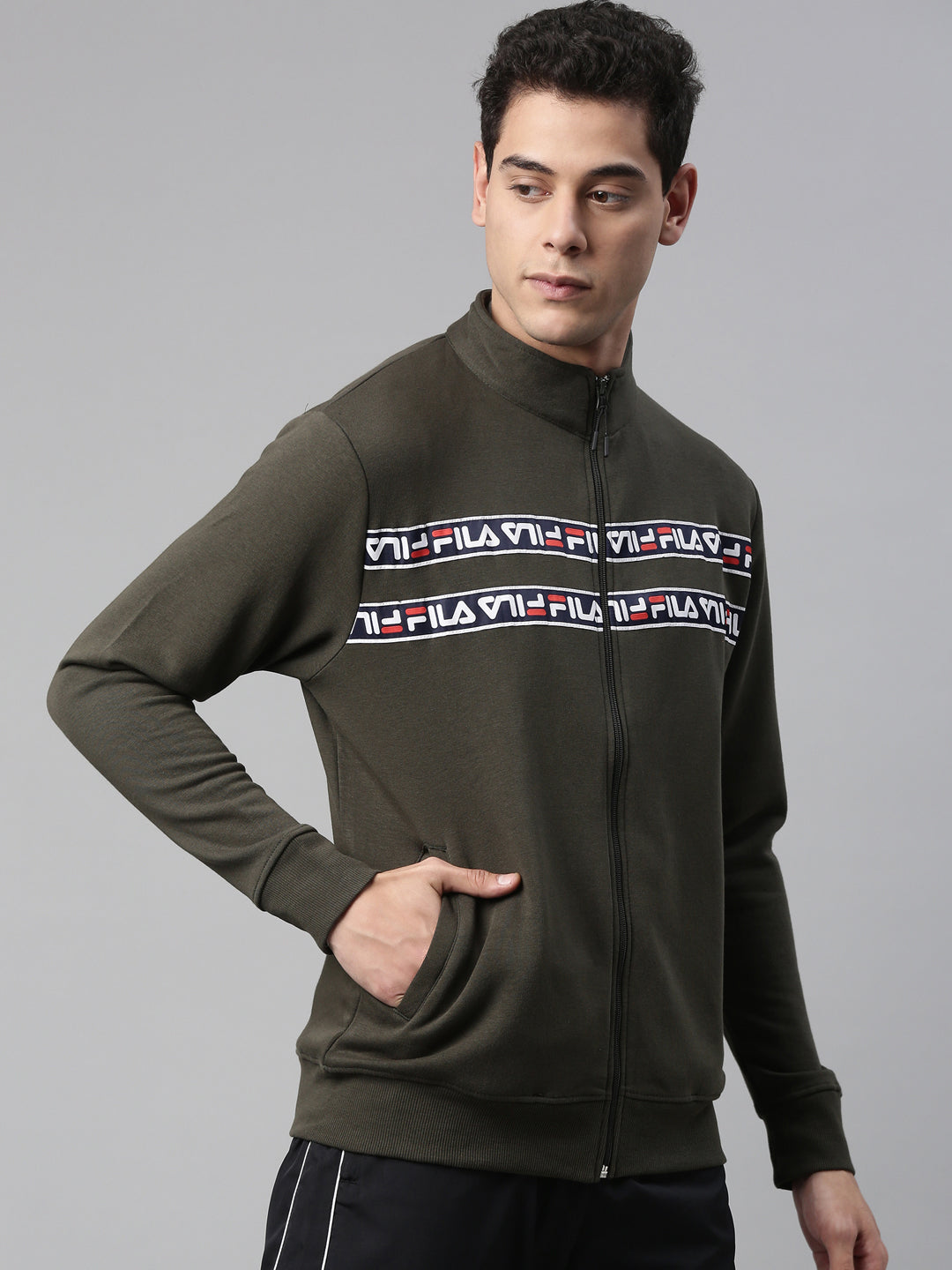 Fleece Fila Sweatshirt Mens Black Fila Men's Fleece Hoodie Black