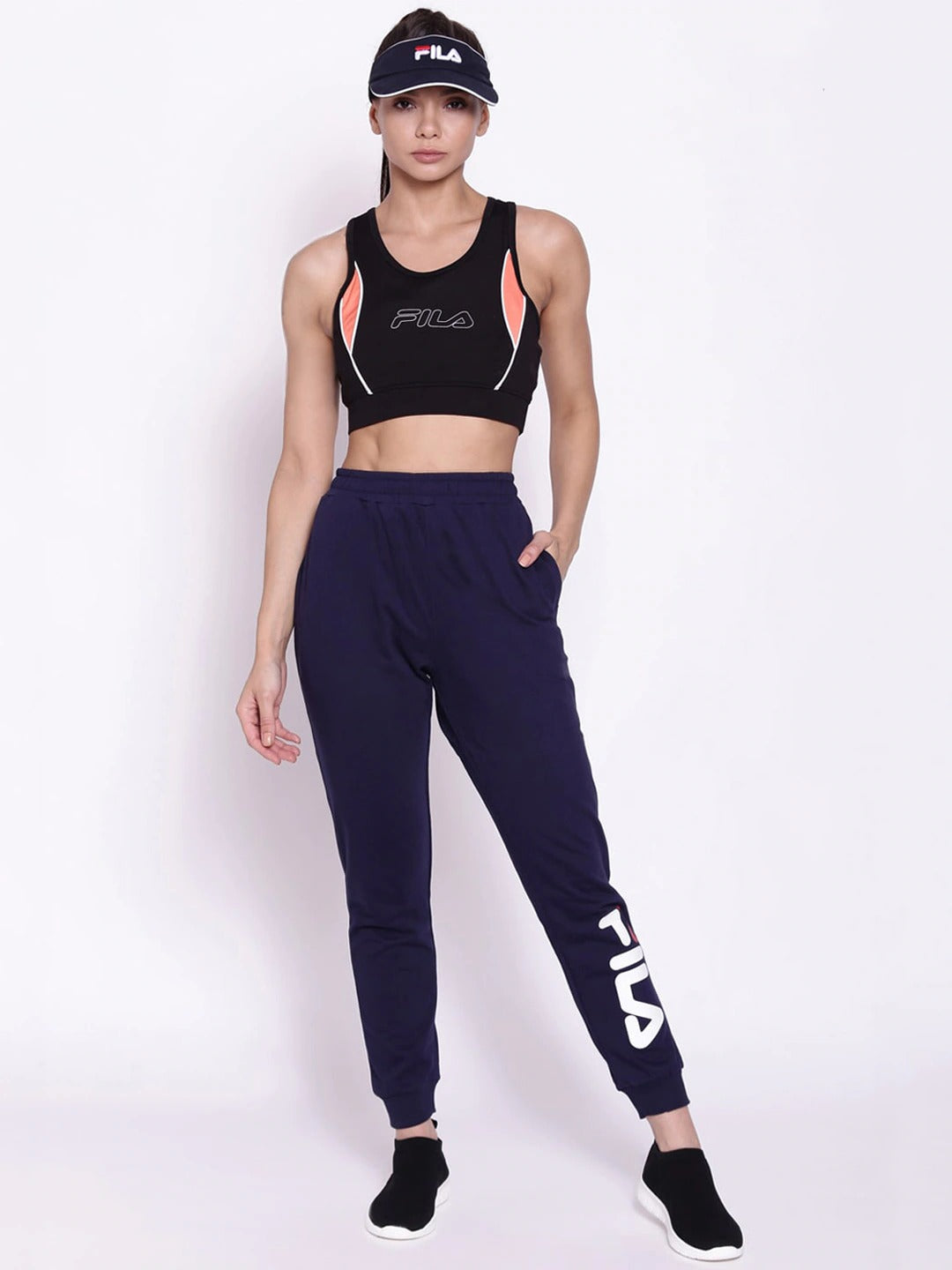 Fila White Acanthus Women's Ribbed Jogger