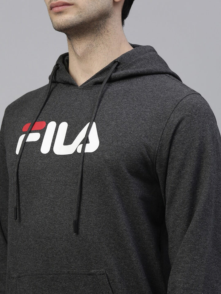 Fila Black Hornbill Men's Logo Hoodie