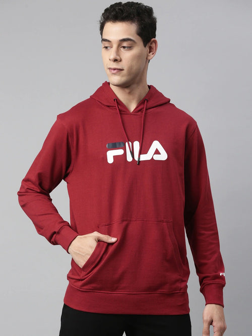 Fila Black Hornbill Men's Logo Hoodie
