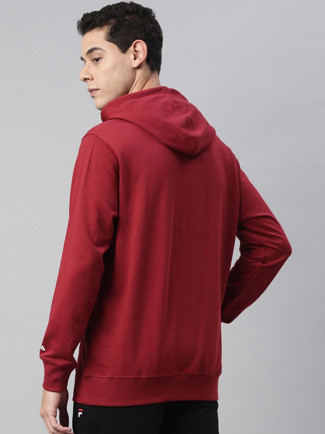 Fila Black Hornbill Men's Logo Hoodie