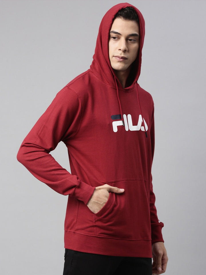 Fila Black Hornbill Men's Logo Hoodie