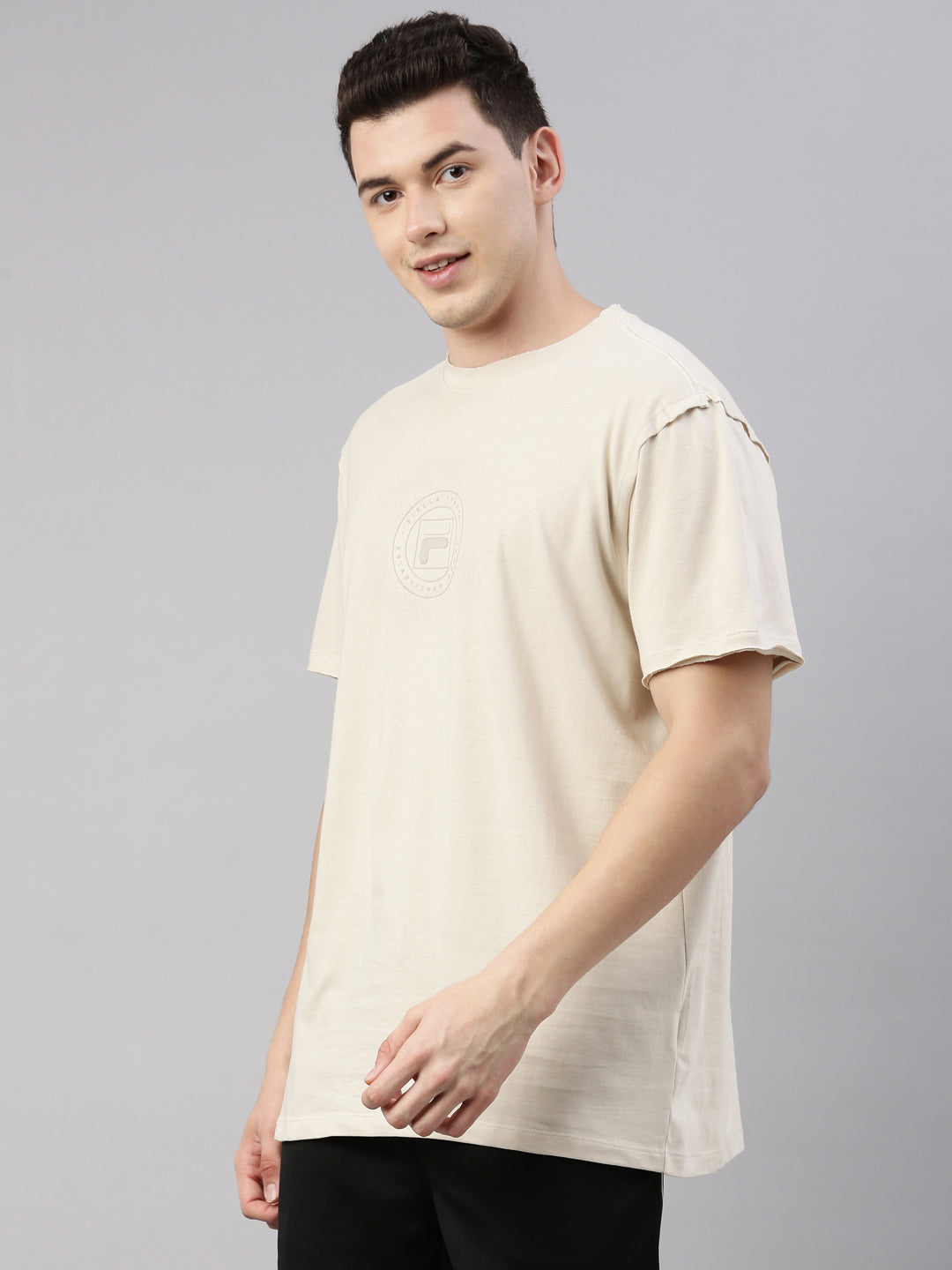 Fila Grey Brig Men's Graphic T-Shirts