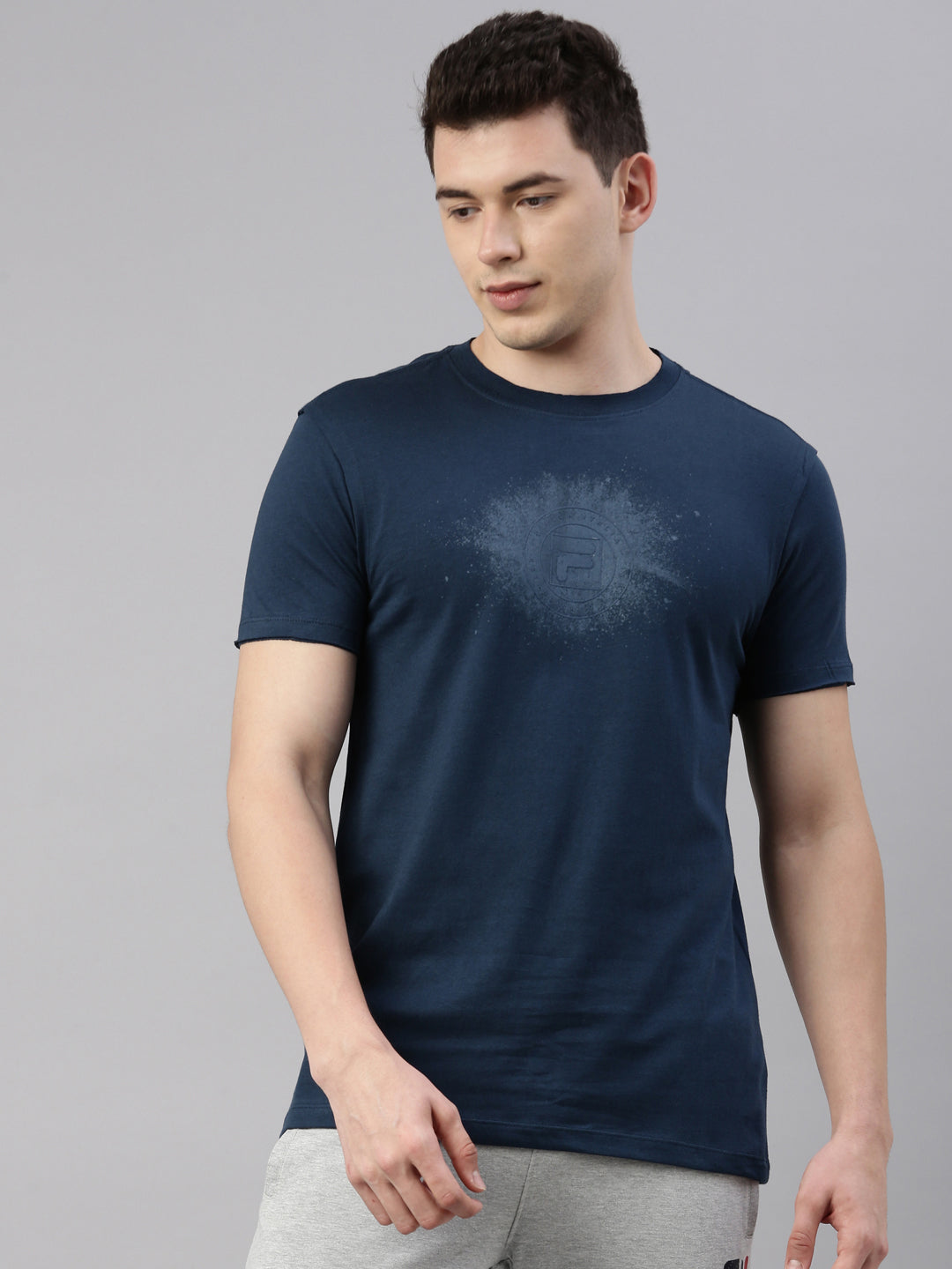 Fila Grey Brig Men's Graphic T-Shirts