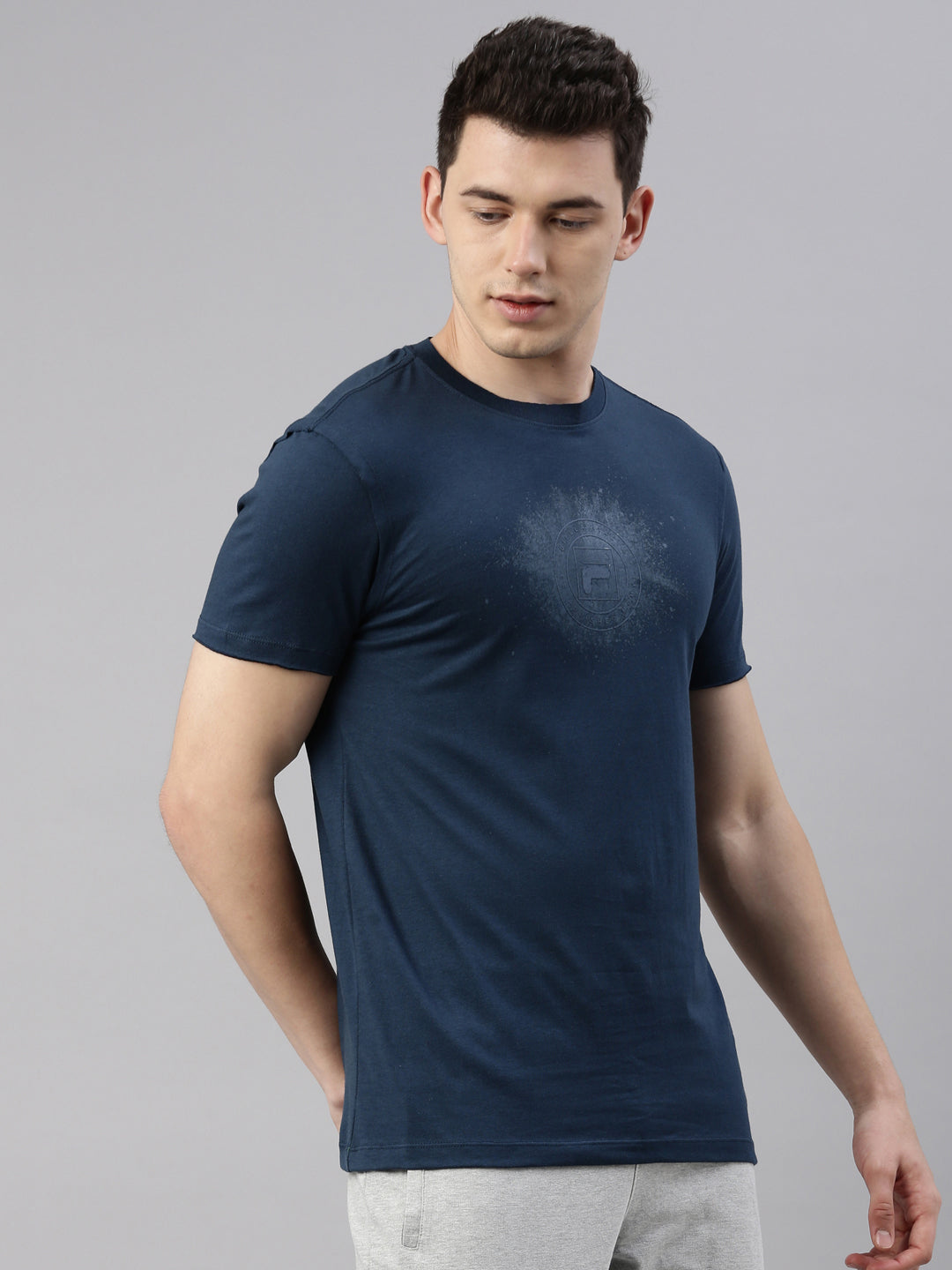 Fila Grey Brig Men's Graphic T-Shirts