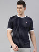 Fila Grey Deniz Men's Stripe T-Shirts