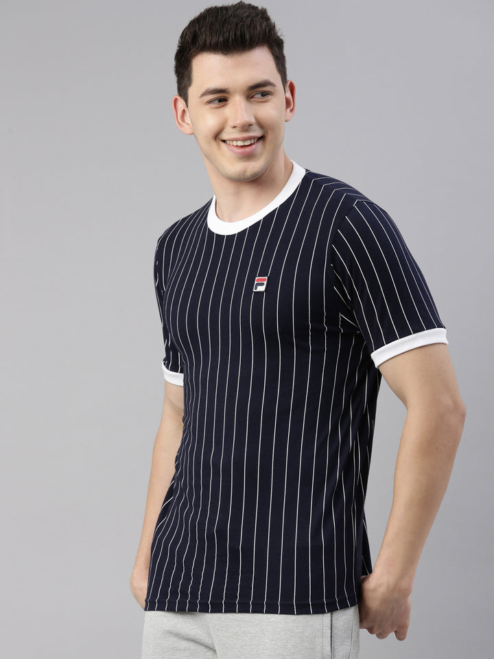 Fila Grey Deniz Men's Stripe T-Shirts