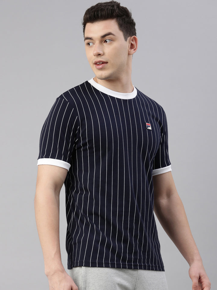 Fila Grey Deniz Men's Stripe T-Shirts
