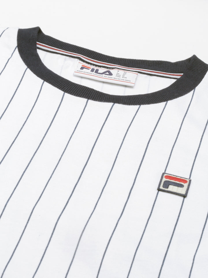 Fila Grey Deniz Men's Stripe T-Shirts
