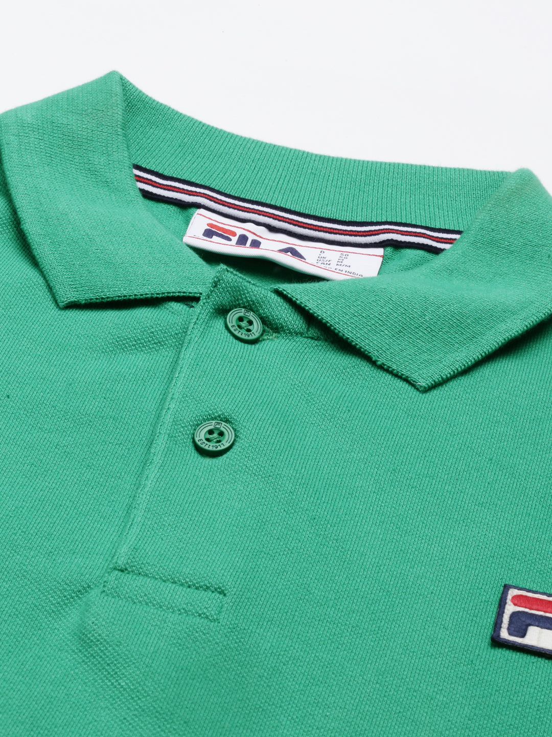 Fila White Custom Men's Solid Polo