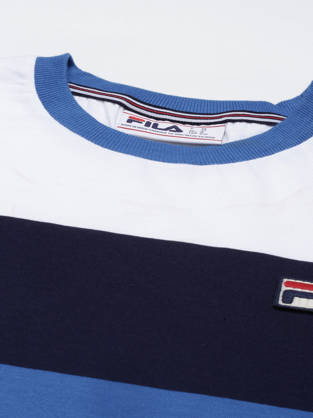 Fila White Slitter Men's Striper T-Shirt