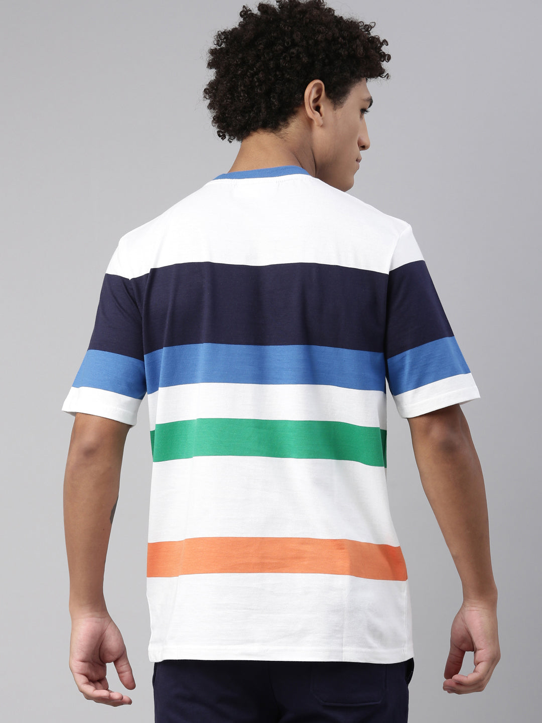 Fila White Slitter Men's Striper T-Shirt