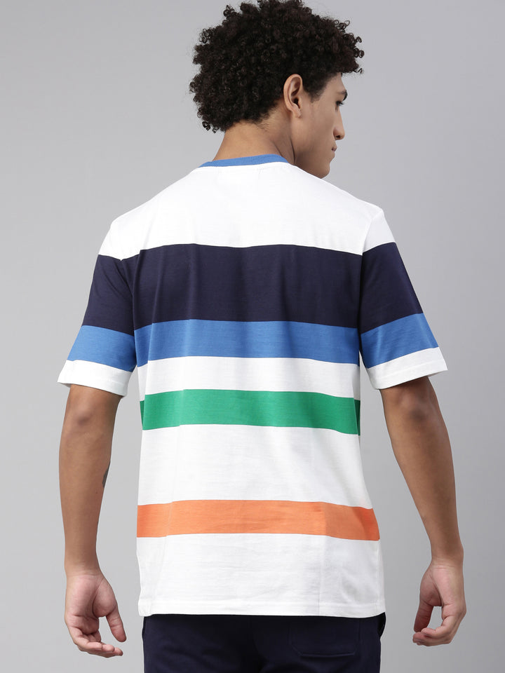 Fila White Slitter Men's Striper T-Shirt