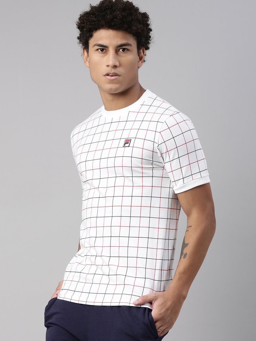 Fila White Casbian Men's Graphic T-Shirt