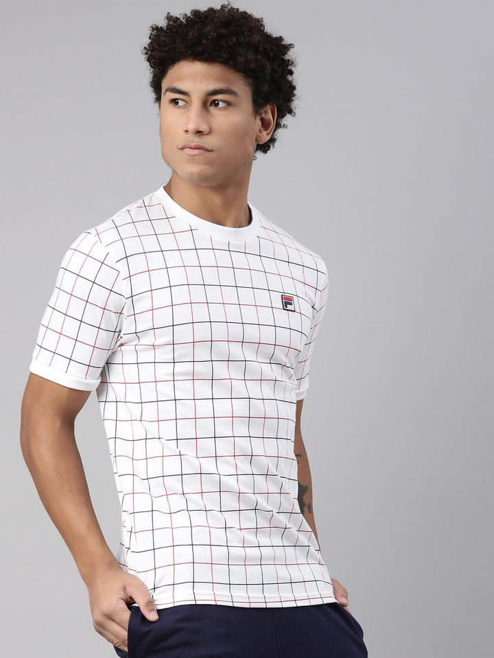 Fila White Casbian Men's Graphic T-Shirt
