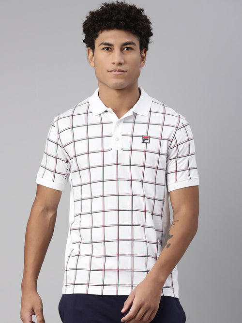 Fila White Spin Men's All Over Print Polo