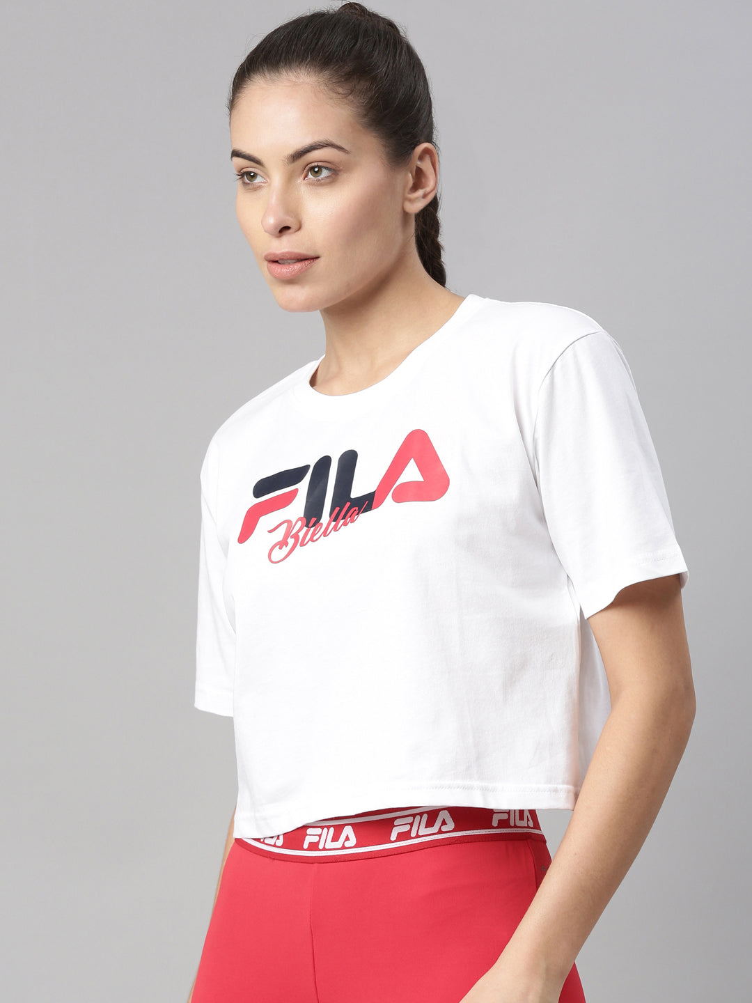 Fila White Rubiro Women's Boxy T-Shirt