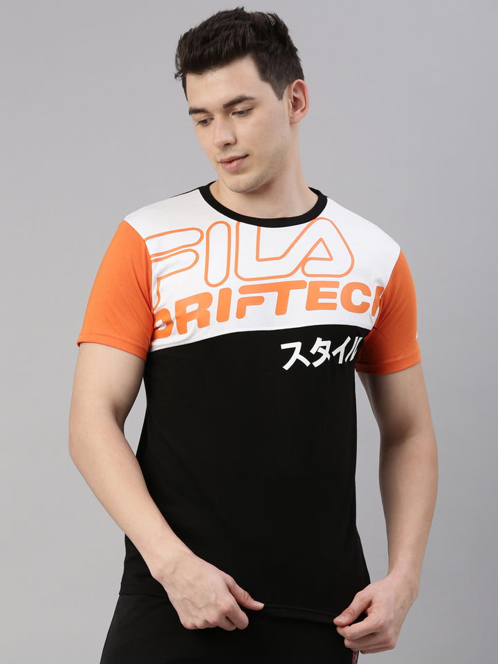 Fila Red Mattes Men's Cut and Sew T-Shirts
