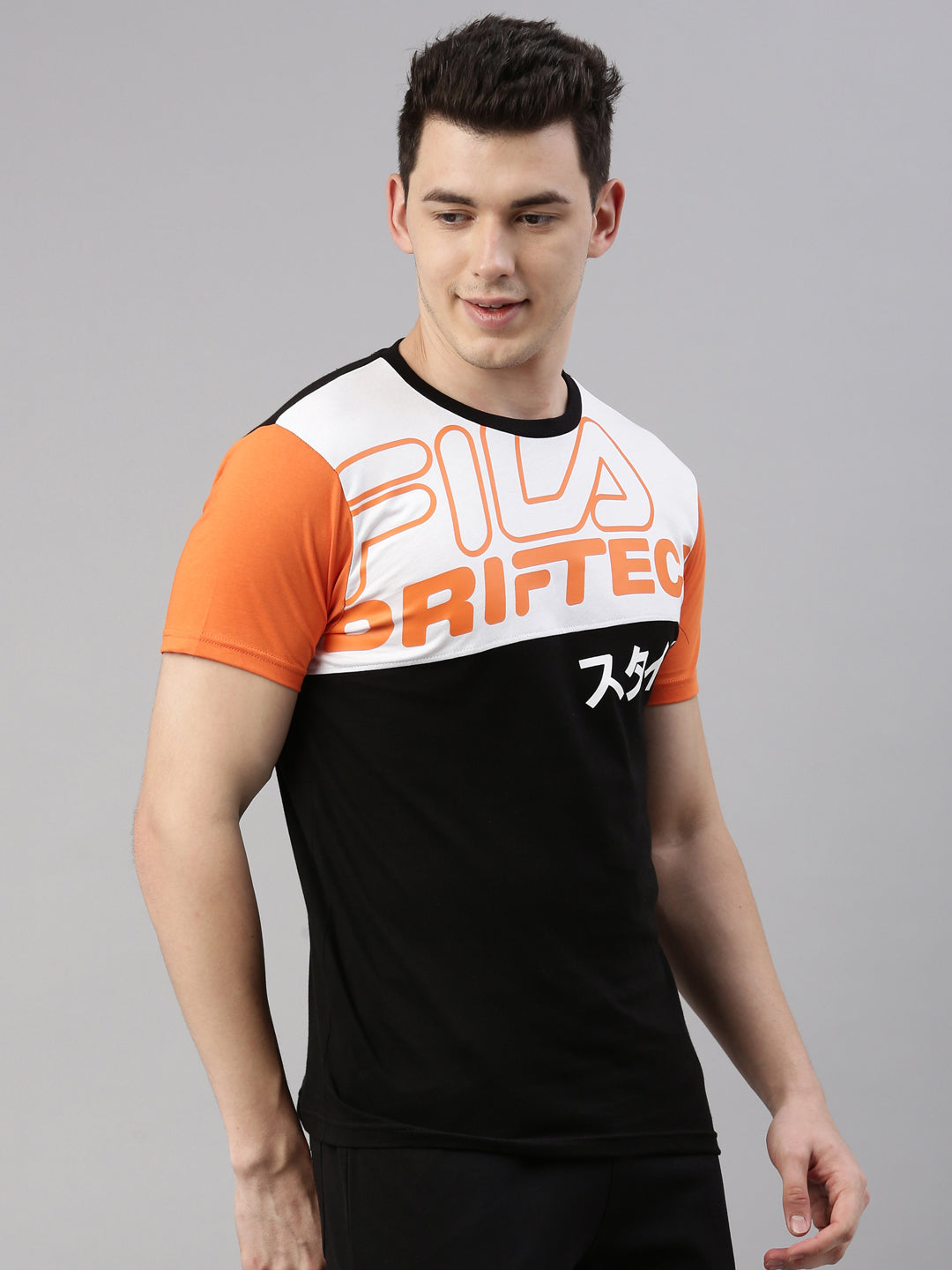 Fila Red Mattes Men's Cut and Sew T-Shirts
