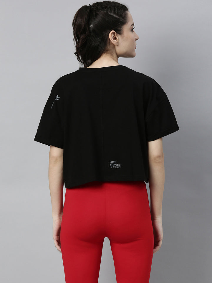 Fila Black Terata Women's Crop Track Tops
