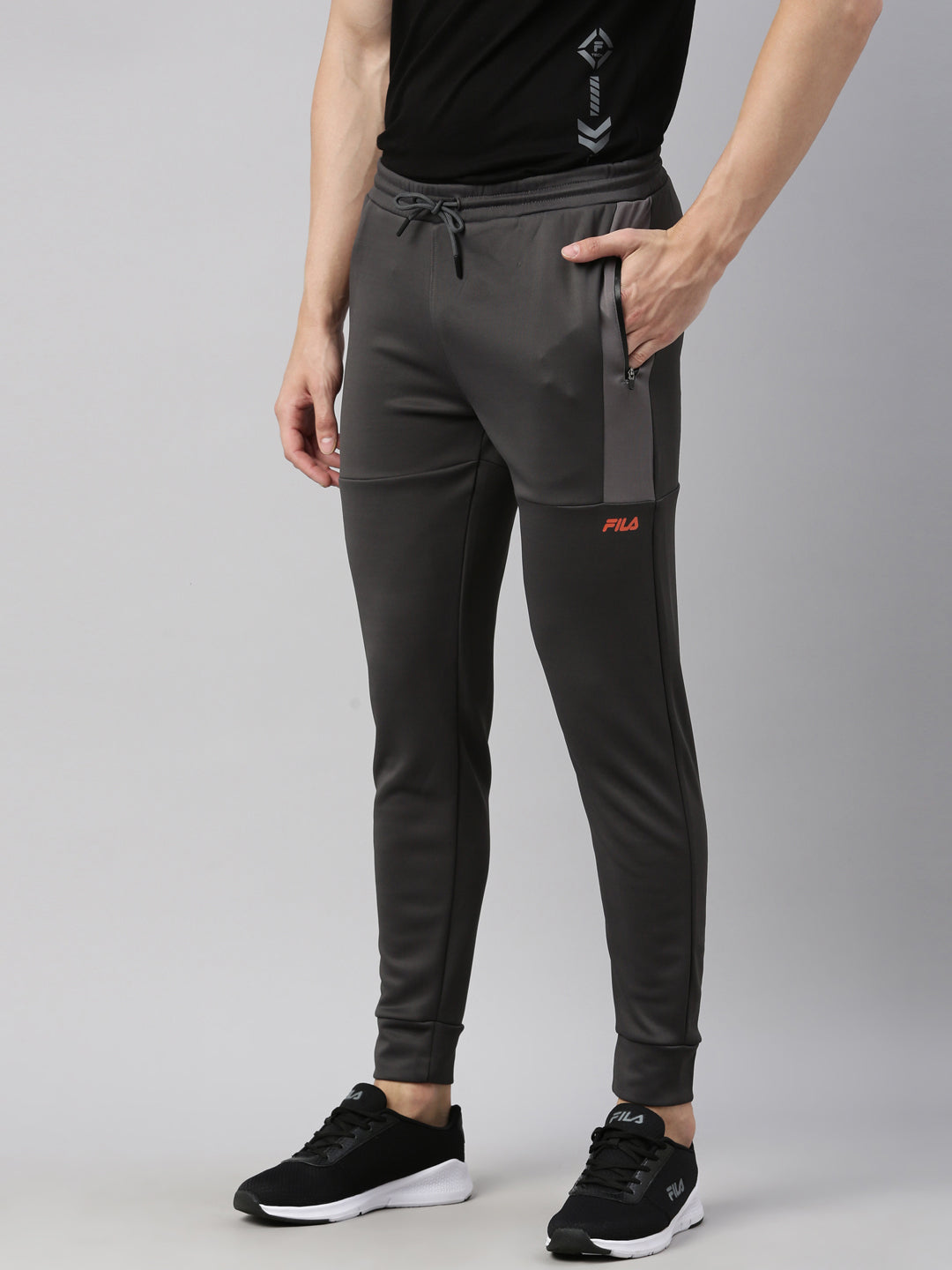 Fila Black Breza Men's Cuffed Joggers