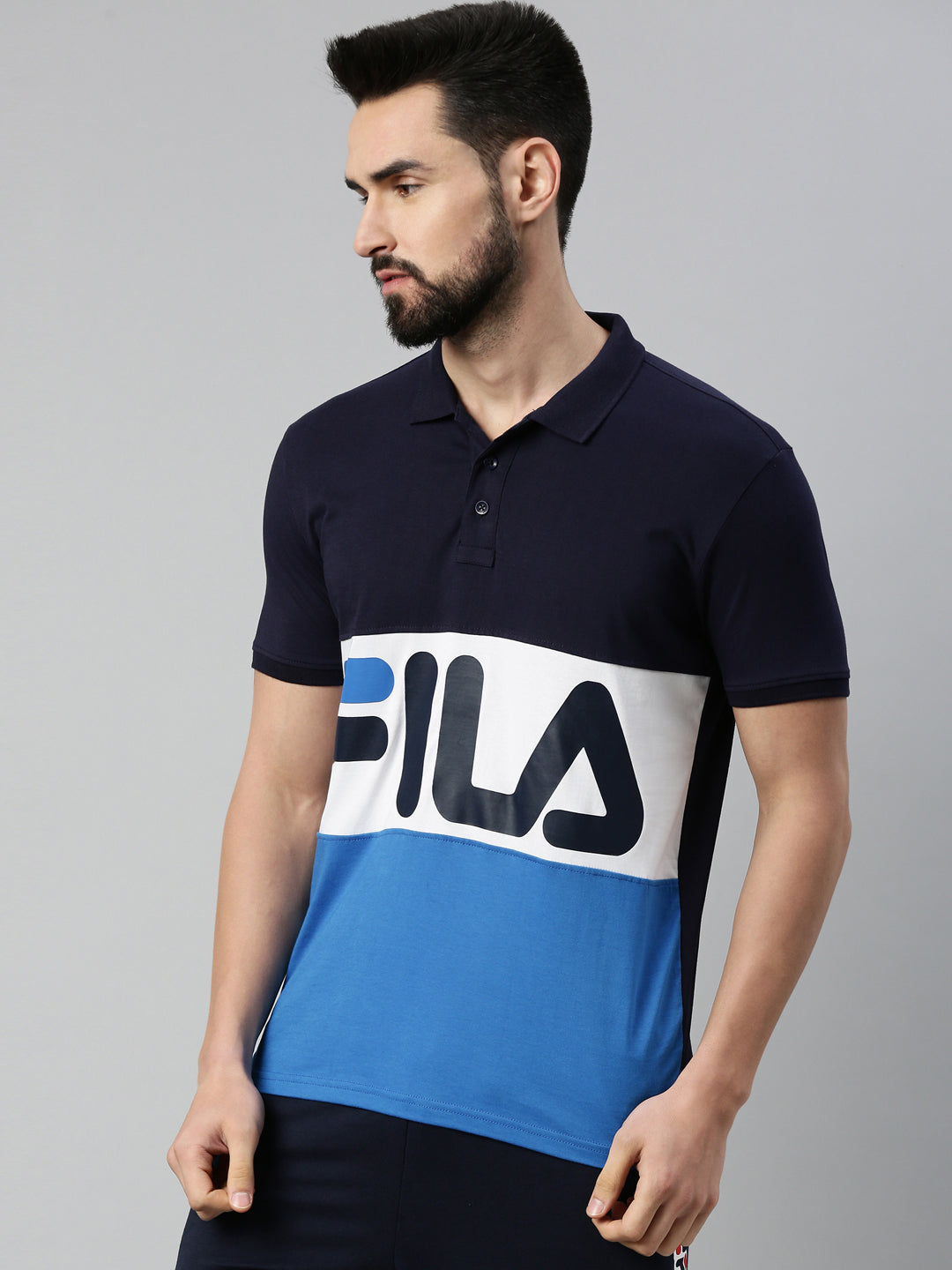 Fila Black Robbie Men's Cut And Sew Polo