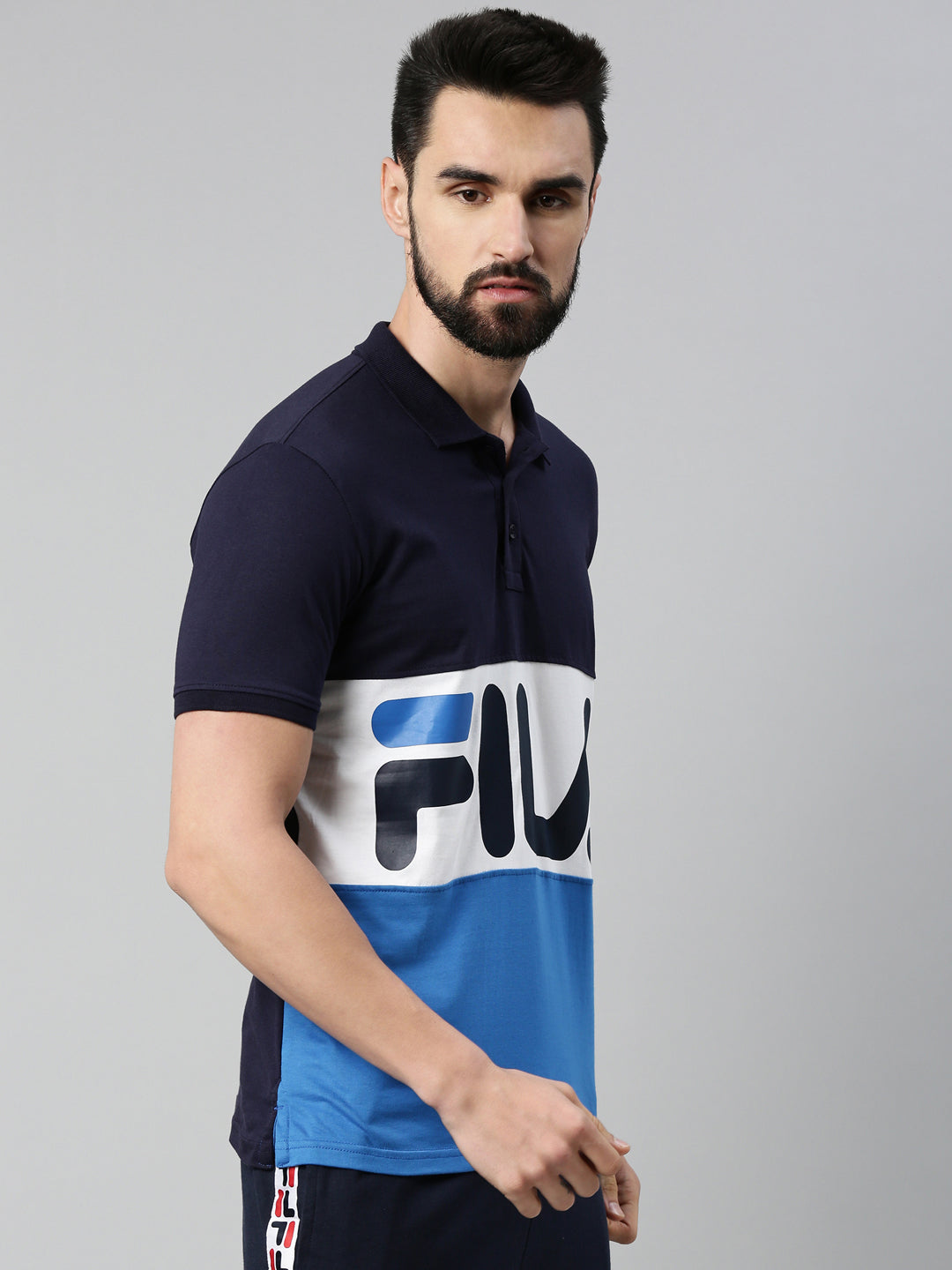 Fila Black Robbie Men's Cut And Sew Polo