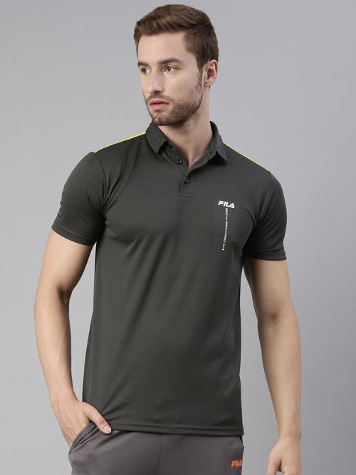 Fila Black Aletey Men's Cut and Sew T-Shirts