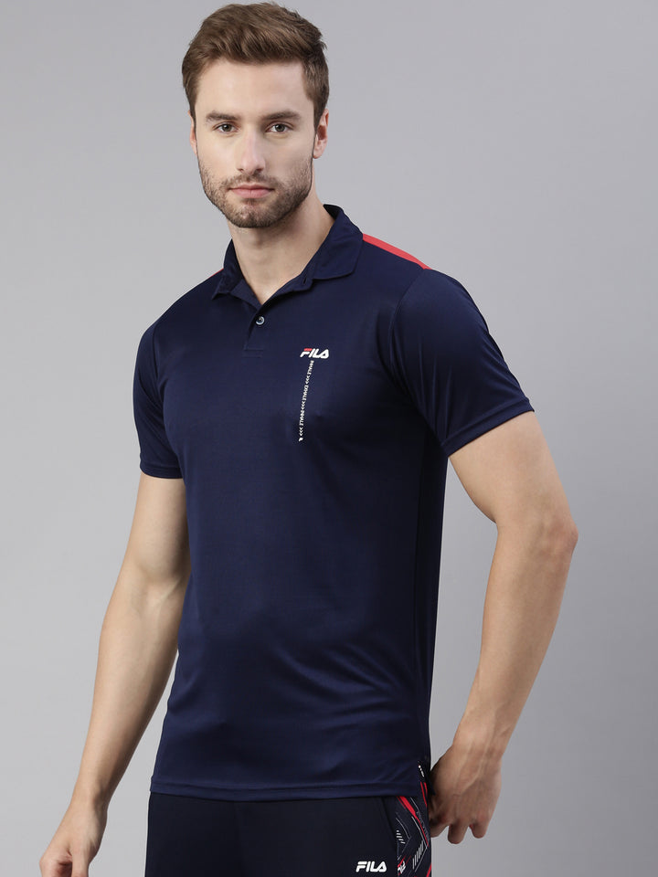 Fila Red Aletey Men's Cut and Sew T-Shirts